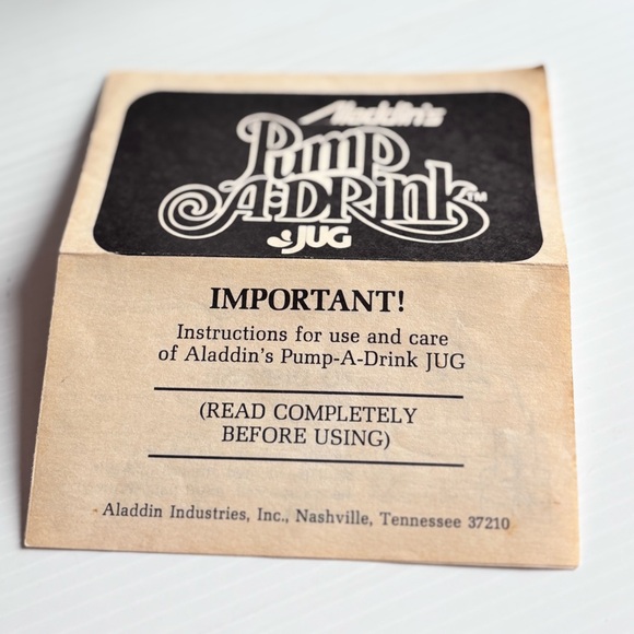 Vintage Aladdin Pump A Drink Jug Blue 2L With Box Instructions - Picture 4 of 13